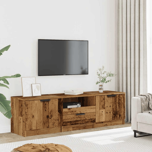 Móvel TV - Modulo de TV - Armário de TV madeira antiga 140x35x40 cm madeira trabalhada