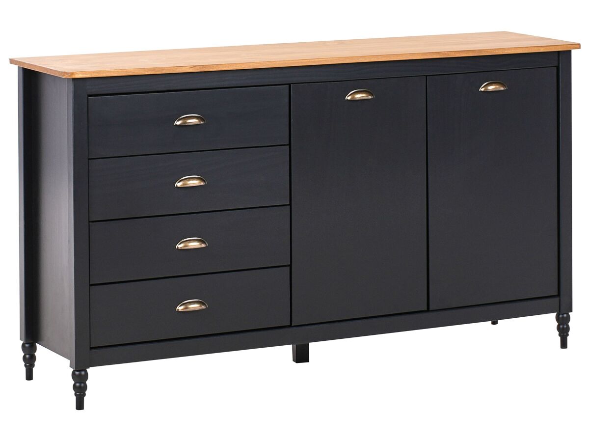 Beliani Aparador SHILLINGTON 150 Negro
