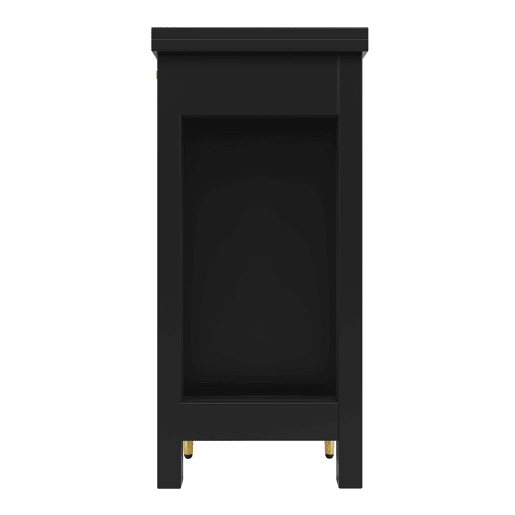 Armário buffet, barra giratória extensível - MDF - Com várias arrumações - Preto