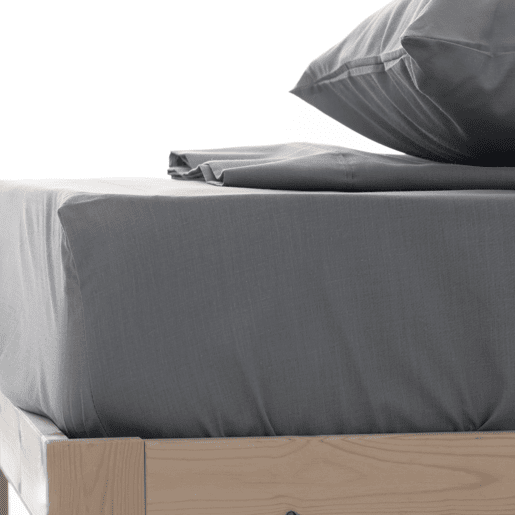 Lençol Ajustado Lisa Design Cinza Cinza Cama 90cm (90x200cm) Donegal Collections