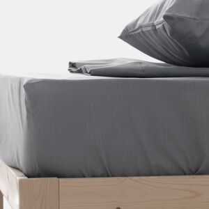 Lençol Ajustado Lisa Design Cinza Cinza Cama 90cm (90x200cm) Donegal Collections
