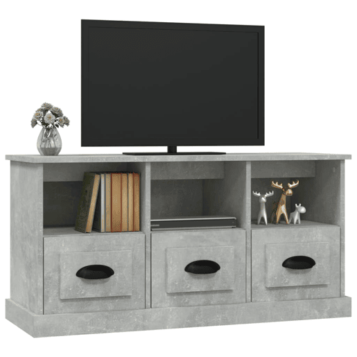 Móvel de TV - Modulo de TV - Armário de TV 100x35x50 cm derivados de madeira cinzento cimento