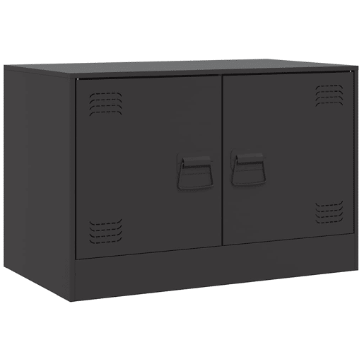 móveis de TV - Armários TV 2 pcs 67x39x44 cm aço preto
