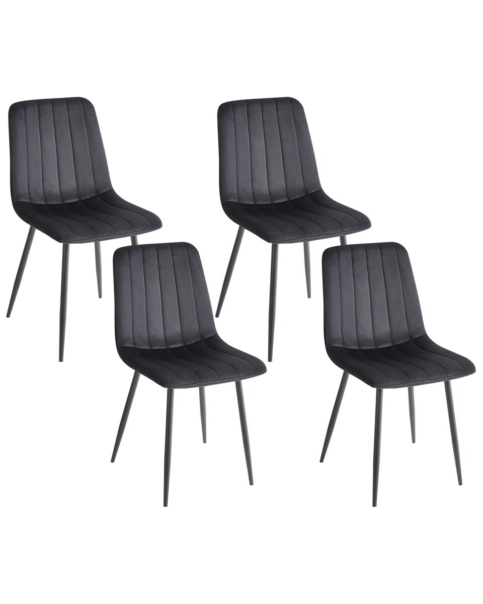 Beliani Silla de comedor KALISPELL Negro
