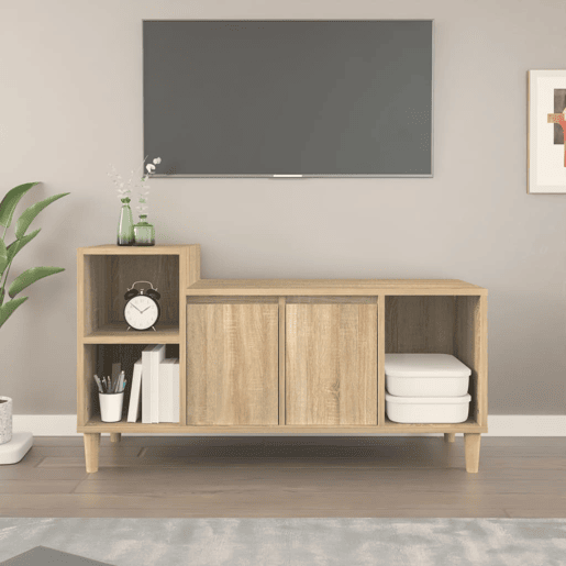 Móvel p TV, Armário de TV 100x35x55 cm derivados de madeira carvalho sonoma
