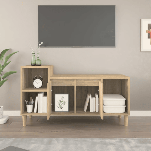 Móvel p TV, Armário de TV 100x35x55 cm derivados de madeira carvalho sonoma