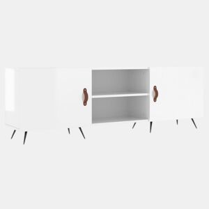 Móvel de TV - Modulo de TV - Armário de TV 150x30x50 cm derivados de madeira branco brilhante