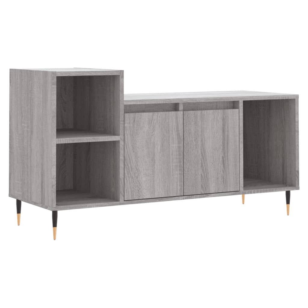 mueble tv - mesa de tv madera contrachapada gris sonoma 100x35x55 cm