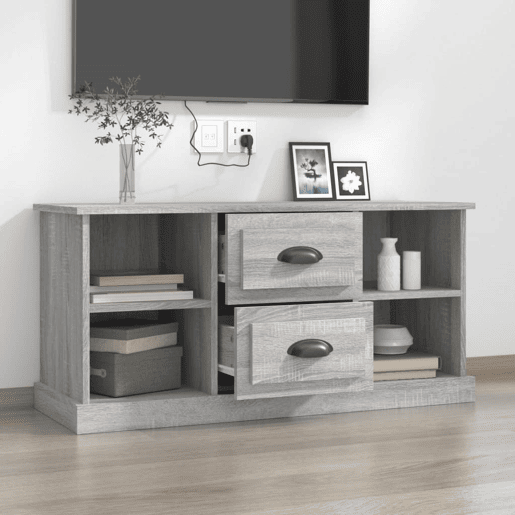 Móvel de TV - Modulo de TV - Armário de TV 99,5x35,5x48 cm derivados de madeira cinza sonoma