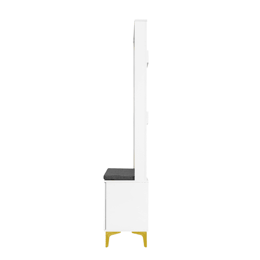 Roupeiro para sala de estar - com ganchos e sapateira - Branco Roupeiro para sala de estar - com ganchos e sapateira - Branco