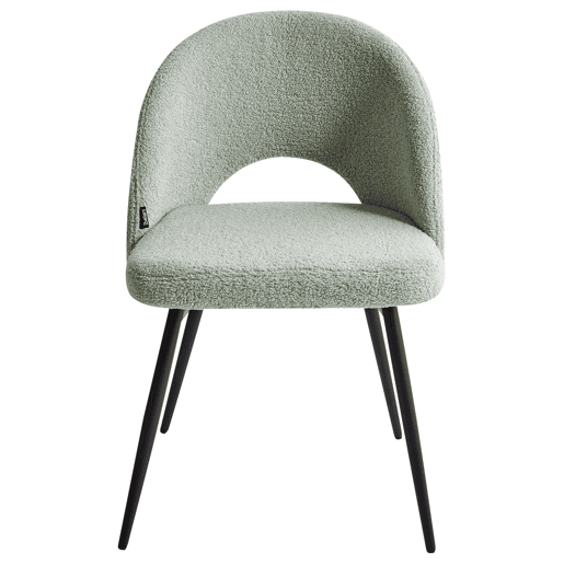 Conjunto de 2 cadeiras de jantar ONAGA Bouclé Verde claro