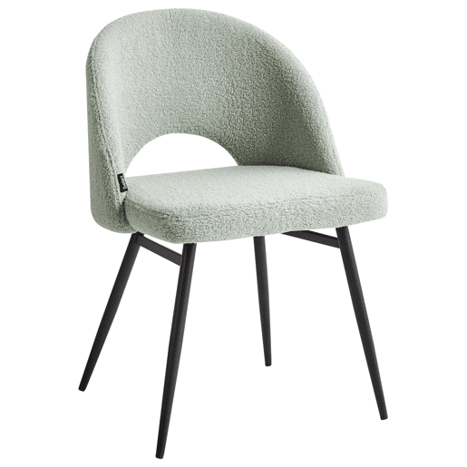 Conjunto de 2 cadeiras de jantar ONAGA Bouclé Verde claro
