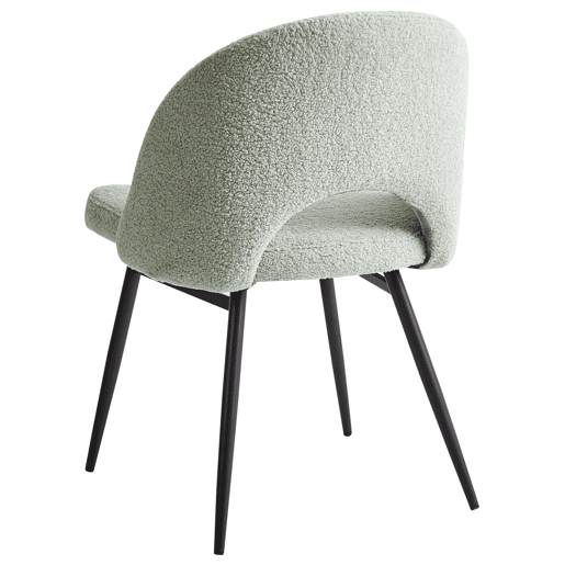 Conjunto de 2 cadeiras de jantar ONAGA Bouclé Verde claro