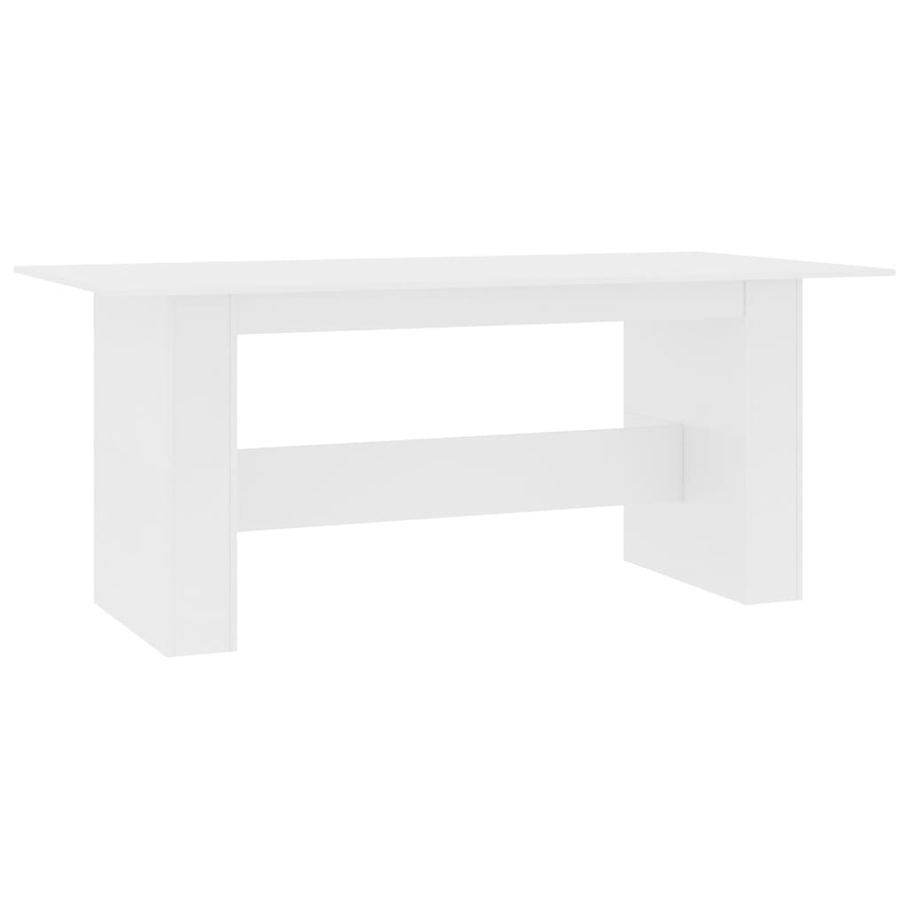 Vidaxl mesa de comedor de madera de ingeniería blanco 180x90x76 cm
