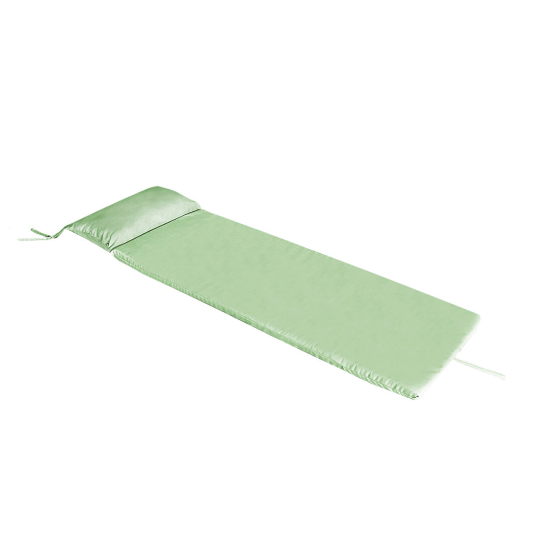 Acomoda textil – tumbona con cojín cabezal enrollable 180x50x4 cm para jardín piscina, playa, balcón y terraza. colchón para exterior desenfundable, portátil, ligero y cómodo. (verde)
