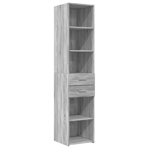 vidaXL Armário alto 40x42,5x185 cm derivados de madeira cinza sonoma vidaXL Armário alto 40x42,5x185 cm derivados de madeira cinza sonoma