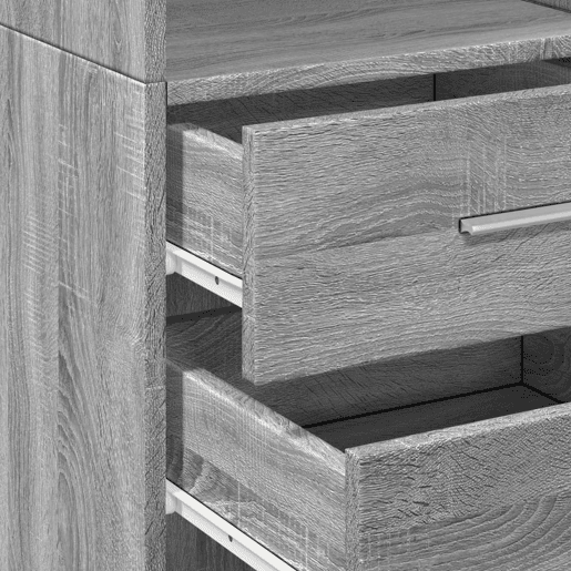 vidaXL Armário alto 40x42,5x185 cm derivados de madeira cinza sonoma vidaXL Armário alto 40x42,5x185 cm derivados de madeira cinza sonoma