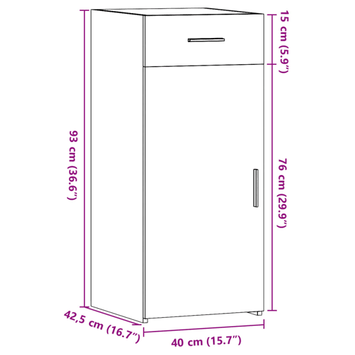 vidaXL Aparador 40x42,5x93 cm derivados de madeira branco