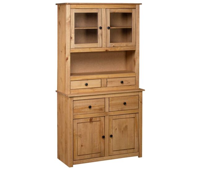 Vidaxl aparador de madera maciza de pino estilo panamá 93x40,5x180 cm