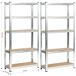 Conjunto de 2 estanterías metálicas modulares 70 Conjunto de 2 estanterías metálicas modulares 70 Negro
