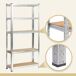 Conjunto de 2 estanterías metálicas modulares 70 Conjunto de 2 estanterías metálicas modulares 70 Negro