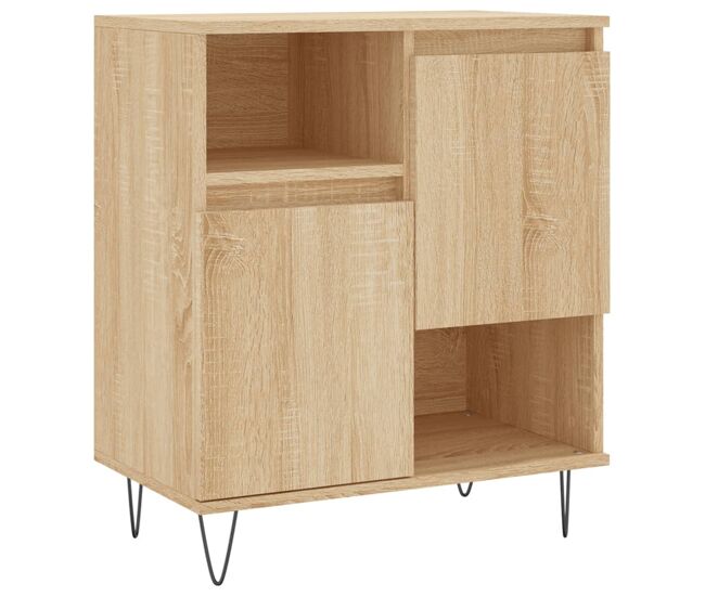 Vidaxl aparador de madera contrachapada roble sonoma 60x35x70 cm
