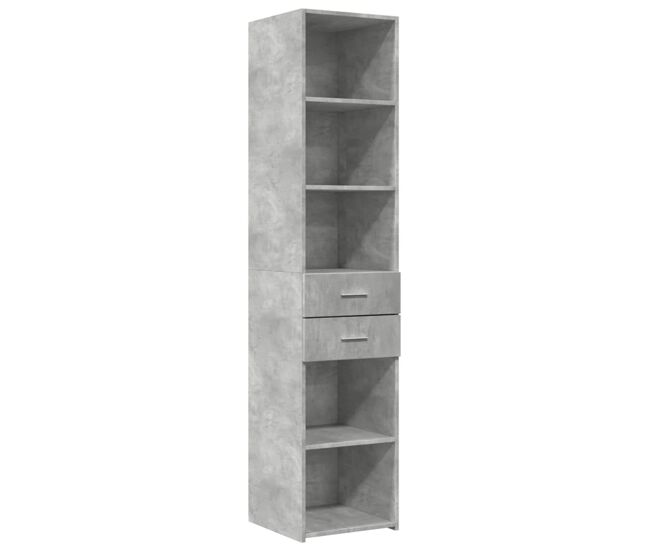 Vidaxl aparador de madera de ingeniería gris hormigón 40x42,5x185 cm