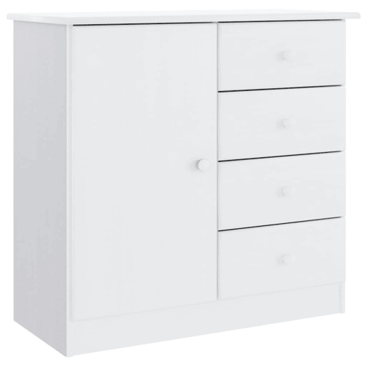 vidaXL Aparador ALTA 77x35x73 cm madeira de pinho maciça branco