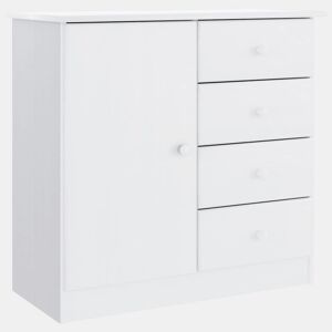 vidaXL Aparador ALTA 77x35x73 cm madeira de pinho maciça branco