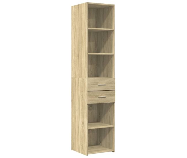 Vidaxl aparador de madera de ingeniería roble sonoma 40x42,5x185 cm