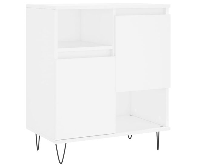 Vidaxl aparador de madera contrachapada blanco 60x35x70 cm