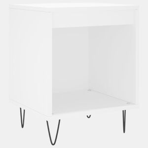 vidaXL Mesa de cabeceira 40x35x50 cm derivados de madeira branco