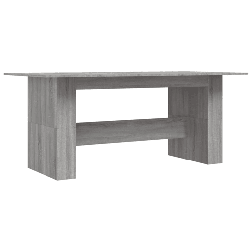 vidaXL Mesa de jantar 180x90x76 cm derivados de madeira cinza sonoma