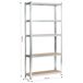 Estantería metálica modular de acero galvanizado 90 Estantería metálica modular de acero galvanizado 90 Plateado