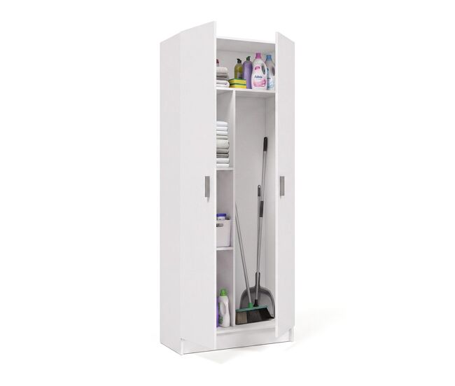 Armario de 2 puertas en blanco artik 73x180 cm multi useful 73