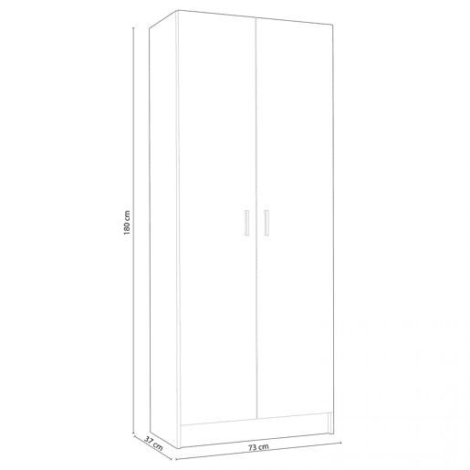 Armário multiusos 73 2 portas Branco 73 x 180 x 37 cm