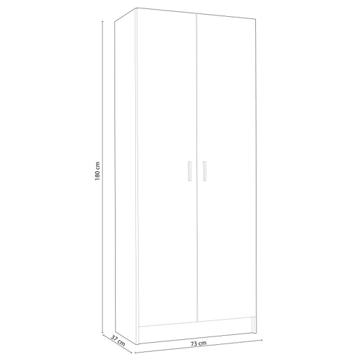 Armário multiusos 73 2 portas Branco 73 x 180 x 37 cm