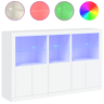 vidaXL Aparador com luzes LED 162x37x100 cm branco