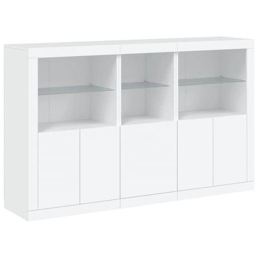 vidaXL Aparador com luzes LED 162x37x100 cm branco