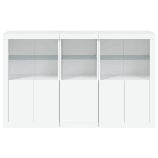 vidaXL Aparador com luzes LED 162x37x100 cm branco