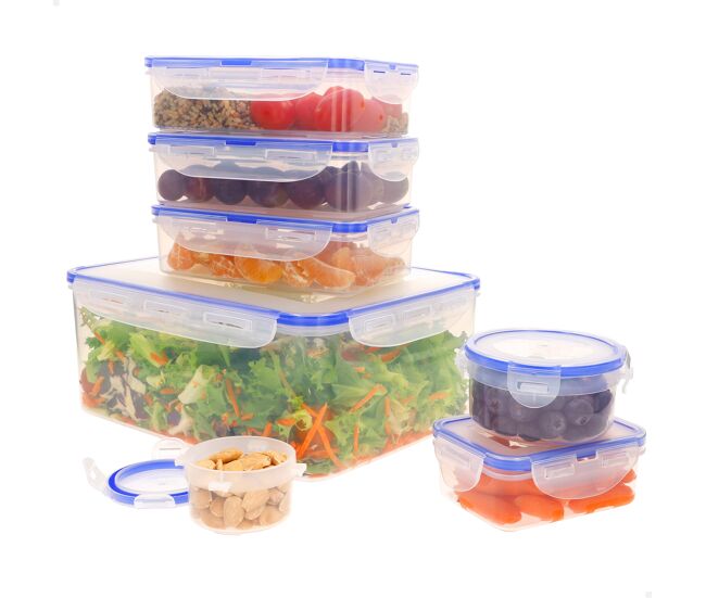 Max home pack 7 recipientes herméticos plástico 0,1 a 5l