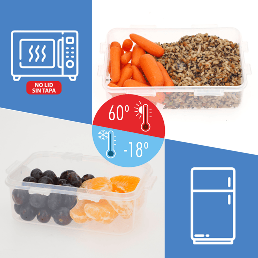 Max Home Pack 7 recipientes de plástico herméticos de 0,1 a 5L