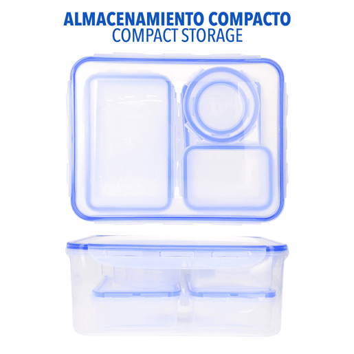 Max Home Pack 7 recipientes de plástico herméticos de 0,1 a 5L