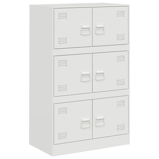 vidaXL Aparador 67x39x107 cm aço branco vidaXL Aparador 67x39x107 cm aço branco