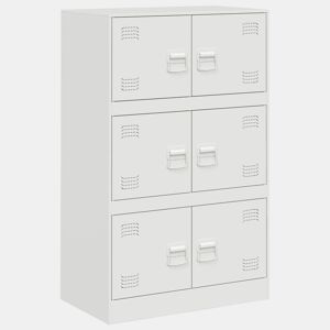 vidaXL Aparador 67x39x107 cm aço branco