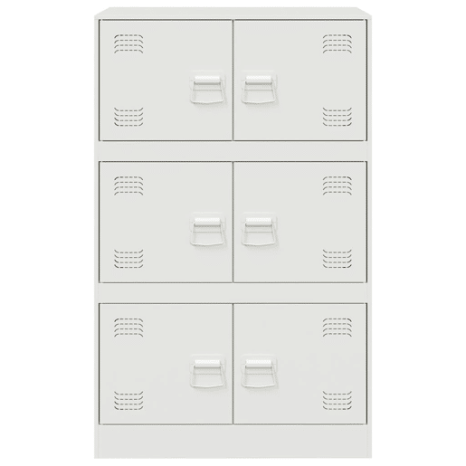 vidaXL Aparador 67x39x107 cm aço branco vidaXL Aparador 67x39x107 cm aço branco
