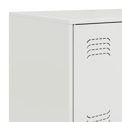 vidaXL Aparador 67x39x107 cm aço branco vidaXL Aparador 67x39x107 cm aço branco