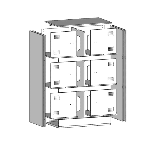 vidaXL Aparador 67x39x107 cm aço branco vidaXL Aparador 67x39x107 cm aço branco