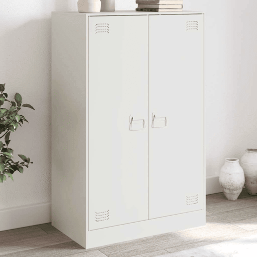 vidaXL Aparador 67x39x107 cm aço branco