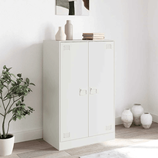 vidaXL Aparador 67x39x107 cm aço branco